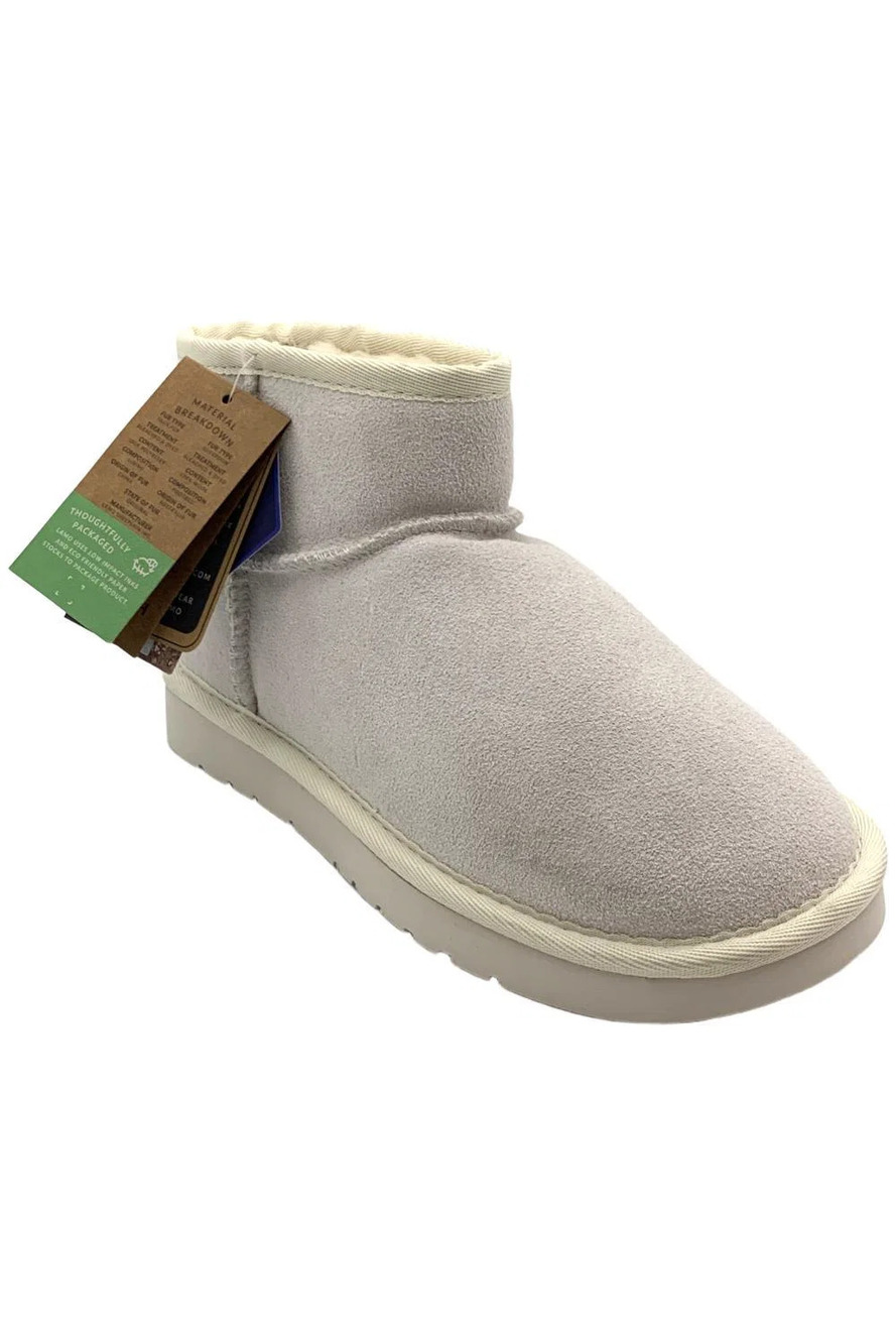 Lamo Women's Kora Short Water Resistant Suede Boots Winter White - Medium